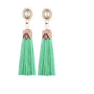 3 for $25 Mint Tassel Earrings